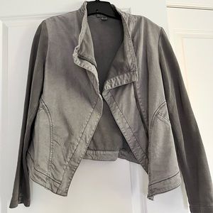 Gray moto blazer